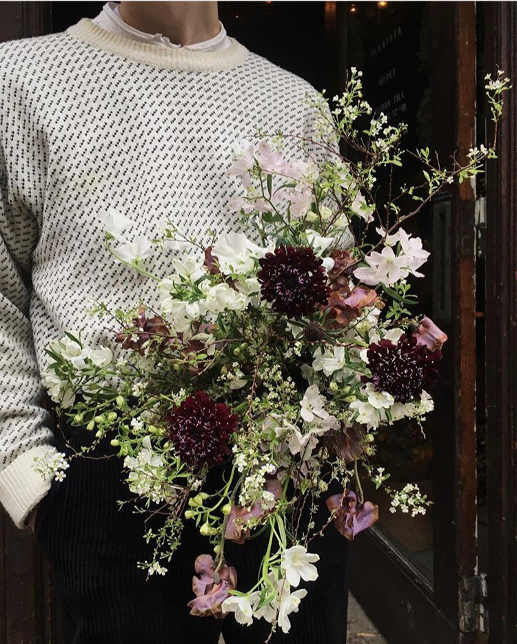 Brudbukett från en blomsteräng